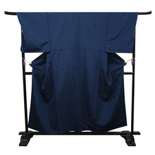 画像をギャラリービューアに読み込む, 洗える着物 メンズ 仕立て上がり 紺 無地 袷 紬風 LLサイズ 単品 男性 和装 和服 きもの プレタ 春 秋 冬 きもの カジュアル 普段着 ポリエステル 送料無料 あす楽