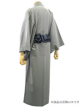 画像をギャラリービューアに読み込む, 洗える着物 メンズ 仕立て上がり ライトグレー 無地 袷 ちりめん風 Lサイズ 単品 男性 和装 和服 きもの プレタ 春 秋 冬 きもの カジュアル 普段着 ポリエステル 送料無料 あす楽