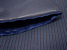 画像をギャラリービューアに読み込む, 洗える着物 メンズ 仕立て上がり 青 ストライプ 縞 ちりめん風 Mサイズ ハナエモリ 単品 男性 和装 和服 きもの プレタ 春 秋 冬 きもの カジュアル 普段着 ポリエステル 送料無料 あす楽