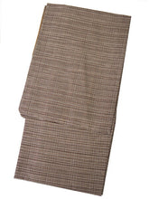 画像をギャラリービューアに読み込む, 洗える着物 メンズ 仕立て上がり ブラウン 格子 紬風 Lサイズ ハナエモリ 単品 男性 和装 和服 きもの プレタ 春 秋 冬 きもの カジュアル 普段着 ポリエステル 送料無料 あす楽