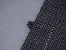 画像をギャラリービューアに読み込む, 洗える羽織 メンズ 仕立て上がり 青 ストライプ ちりめん風 袷 Lサイズ ハナエモリ 単品 男性 和装 和服 きもの プレタ 春 秋 冬 カーディガン カジュアル 普段着 ポリエステル 送料無料 あす楽