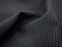 画像をギャラリービューアに読み込む, 洗える羽織 メンズ 仕立て上がり 青 ストライプ ちりめん風 袷 Lサイズ ハナエモリ 単品 男性 和装 和服 きもの プレタ 春 秋 冬 カーディガン カジュアル 普段着 ポリエステル 送料無料 あす楽