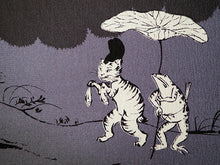 画像をギャラリービューアに読み込む, 長襦袢 洗える 反物 東レ 撫松庵 シルックデュエット フルオーダー 仕立て付 チャコールグレー 鳥獣戯画 女性 レディース 襦袢 無双袖 長じゅばん 着物 和装 和服 きもの 単品 インナー おしゃれ TORAY sillookduet 送料無料