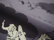 画像をギャラリービューアに読み込む, 長襦袢 洗える 反物 東レ 撫松庵 シルックデュエット フルオーダー 仕立て付 チャコールグレー 鳥獣戯画 女性 レディース 襦袢 無双袖 長じゅばん 着物 和装 和服 きもの 単品 インナー おしゃれ TORAY sillookduet 送料無料