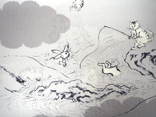 画像をギャラリービューアに読み込む, 長襦袢 洗える 反物 東レ 撫松庵 シルックデュエット フルオーダー 仕立て付 ライトグレー 鳥獣戯画 女性 レディース 襦袢 無双袖 長じゅばん 着物 和装 和服 きもの 単品 インナー おしゃれ TORAY sillookduet 送料無料