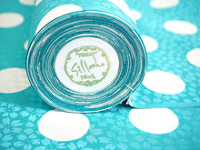 画像をギャラリービューアに読み込む, 長襦袢 洗える 反物 東レ シルック フルオーダー 仕立て付 濃水色 ドット 女性 レディース 桜地紋 水玉 襦袢 無双袖 長じゅばん 着物 和装 和服 きもの 単品 インナー おしゃれ TORAY sillook 送料無料