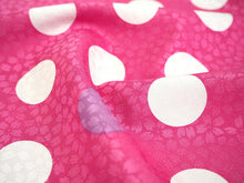 画像をギャラリービューアに読み込む, 長襦袢 洗える 反物 東レ シルック フルオーダー 仕立て付 濃ピンク ドット 女性 レディース 桜地紋 水玉 襦袢 無双袖 長じゅばん 着物 和装 和服 きもの 単品 インナー おしゃれ TORAY sillook 送料無料