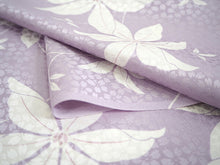 画像をギャラリービューアに読み込む, 長襦袢 洗える 反物 東レ シルック フルオーダー 仕立て付 藤色 てっせん 女性 レディース 桜地紋 クレマチス 花 襦袢 無双袖 長じゅばん 着物 和装 和服 きもの 単品 インナー おしゃれ TORAY sillook 送料無料