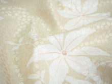 画像をギャラリービューアに読み込む, 長襦袢 洗える 反物 東レ シルック フルオーダー 仕立て付 ベージュ てっせん 女性 レディース 桜地紋 クレマチス 花 襦袢 無双袖 長じゅばん 着物 和装 和服 きもの 単品 インナー おしゃれ TORAY sillook 送料無料