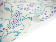 画像をギャラリービューアに読み込む, 着物 洗える着物 フルオーダー 仕立て付 小紋 オフホワイト地 更紗柄 東レシルジェリー なでしこ 花 反物 和装 和服 袷 単衣 春 秋 冬 レディース 女性 きもの 羽織 コート カジュアル 上品 TORAY siljely 送料無料