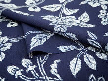画像をギャラリービューアに読み込む, 着物 洗える着物 フルオーダー 仕立て付 小紋 藍色地 更紗 東レシルジェリー 花 花唐草 反物 和装 和服 袷 単衣 春 秋 冬 レディース 女性 きもの 羽織 コート カジュアル 上品 TORAY siljely 送料無料
