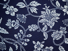 画像をギャラリービューアに読み込む, 着物 洗える着物 フルオーダー 仕立て付 小紋 藍色地 更紗 東レシルジェリー 花 花唐草 反物 和装 和服 袷 単衣 春 秋 冬 レディース 女性 きもの 羽織 コート カジュアル 上品 TORAY siljely 送料無料