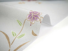 画像をギャラリービューアに読み込む, 着物 洗える着物 フルオーダー 仕立て付 小紋 薄グレー地 更紗 東レシルック 花 なでしこ 反物 和装 和服 袷 単衣 春 秋 冬 レディース 女性 きもの 羽織 コート カジュアル 上品 TORAY silook 送料無料