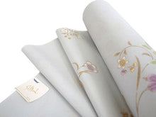画像をギャラリービューアに読み込む, 着物 洗える着物 フルオーダー 仕立て付 小紋 薄グレー地 更紗 東レシルック 花 なでしこ 反物 和装 和服 袷 単衣 春 秋 冬 レディース 女性 きもの 羽織 コート カジュアル 上品 TORAY silook 送料無料