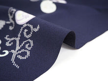 画像をギャラリービューアに読み込む, 着物 洗える着物 フルオーダー 仕立て付 小紋 濃紺地 橘 東レシルック 花 反物 和装 和服 袷 単衣 春 秋 冬 レディース 女性 きもの 羽織 コート カジュアル 上品 TORAY silook 送料無料