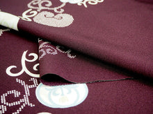 画像をギャラリービューアに読み込む, 着物 洗える着物 フルオーダー 仕立て付 小紋 濃紫地 橘 東レシルック 花 反物 和装 和服 袷 単衣 春 秋 冬 レディース 女性 きもの 羽織 コート カジュアル 上品 TORAY silook 送料無料