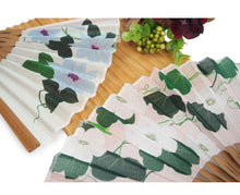 画像をギャラリービューアに読み込む, 扇子 扇子袋 2点セット 6柄 桐箱入り 黒 紺 クリーム ピンク ベージュ 鉄線 芙蓉 花柄 更紗刺繍 和柄 ギフト 母の日 レディース プレゼント 実用的