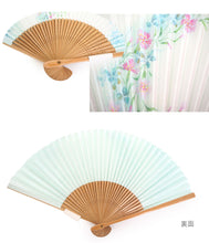 画像をギャラリービューアに読み込む, 扇子 紙扇子 8種類 19.5cm 桜 なでしこ 萩 朝顔 ピンク 水色 紙扇子 エコ 夏 ギフト 母の日 レディース プレゼント 実用的