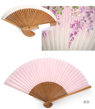 画像をギャラリービューアに読み込む, 扇子 紙扇子 8種類 19.5cm 桜 なでしこ 萩 朝顔 ピンク 水色 紙扇子 エコ 夏 ギフト 母の日 レディース プレゼント 実用的