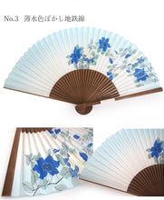 画像をギャラリービューアに読み込む, 扇子 紙扇子 8種類 19.5cm 桜 なでしこ 萩 朝顔 ピンク 水色 紙扇子 エコ 夏 ギフト 母の日 レディース プレゼント 実用的