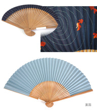 画像をギャラリービューアに読み込む, 扇子 紙扇子 7種類 桜 藤 朝顔 金魚 白 紺 ピンク 紙 エコ 夏 ギフト 母の日 レディース プレゼント 実用的