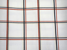 画像をギャラリービューアに読み込む, 洗える着物 コーディネートセット 4点セット 袷 名古屋帯 Mサイズ 白地 赤茶 大きい格子 きもの 灰茶 幾何学柄 帯 薄抹茶 濃オレンジ 正絹帯揚げ帯締め ホワイト ブラウン 松葉仕立て 小紋 レディース 女性 プレタ 和装 和服