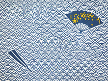 画像をギャラリービューアに読み込む, 洗える着物 コーディネートセット 4点セット 袷 名古屋帯 Mサイズ 白地 青 青海波 扇 きもの グレー 緑 縞 帯 ブルー 正絹帯揚げ帯締め グリーン 松葉仕立て 小紋 レディース 女性 プレタ 和装 和服