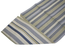 画像をギャラリービューアに読み込む, 洗える着物 コーディネートセット 4点セット 袷 名古屋帯 Mサイズ 白地 青 青海波 扇 きもの グレー 緑 縞 帯 ブルー 正絹帯揚げ帯締め グリーン 松葉仕立て 小紋 レディース 女性 プレタ 和装 和服