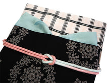 画像をギャラリービューアに読み込む, 洗える着物 コーディネートセット 4点セット 袷 名古屋帯 Mサイズ 白地 オレンジ 黒 格子 きもの 黒 華紋 帯 薄青 アイスブルー ピンク 正絹帯揚げ帯締め ホワイト ブラック 松葉仕立て 小紋 レディース 女性 プレタ 和装 和服