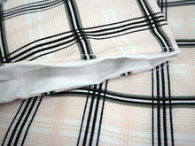 画像をギャラリービューアに読み込む, 洗える着物 コーディネートセット 4点セット 袷 名古屋帯 Mサイズ 白地 オレンジ 黒 格子 きもの 黒 華紋 帯 薄青 アイスブルー ピンク 正絹帯揚げ帯締め ホワイト ブラック 松葉仕立て 小紋 レディース 女性 プレタ 和装 和服