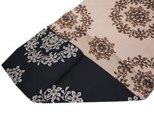 画像をギャラリービューアに読み込む, 洗える着物 コーディネートセット 4点セット 袷 名古屋帯 Mサイズ 白地 オレンジ 黒 格子 きもの 黒 華紋 帯 薄青 アイスブルー ピンク 正絹帯揚げ帯締め ホワイト ブラック 松葉仕立て 小紋 レディース 女性 プレタ 和装 和服