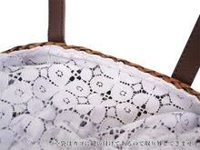 画像をギャラリービューアに読み込む, かごバッグ レディース 夏 バッグ 単品 籐 編み かご 薄紫 レース 巾着 綿麻 女性 バッグ カゴ 籠 きんちゃく ゆかた 浴衣バッグ 手提げ 和装 和服 洋装 洋服 un deux あす楽