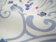 画像をギャラリービューアに読み込む, 浴衣 単品 レディース オフホワイト地 水色 流水 桜 ピンク 単品 フリーサイズ 大人 ゆかた yukata 綿 粋 レトロ モダン 和装 和服 女性 夏祭り 花火大会