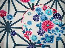 画像をギャラリービューアに読み込む, 浴衣 単品 レディース 白地 深緑 麻の葉 雪輪 桜 菊 ピンク ブルー 青 単品 フリーサイズ 大人 ゆかた yukata 綿 粋 レトロ モダン 和装 和服 女性 夏祭り 花火大会