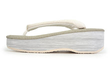 画像をギャラリービューアに読み込む, カレンブロッソ 草履 単品 M グリーン ベージュ 土台 アイボリー 博多織 鼻緒 レディース カフェ草履 菱屋 Calen Blosso ゾウリ カフェぞうり 女性用 カジュアル 日本製 履物 着物 きもの 和装小物