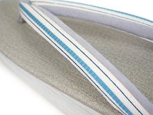 画像をギャラリービューアに読み込む, 草履 カレンブロッソ M グレー 土台 白 水色 博多織 鼻緒 足が痛くなりにくい 歩きやすい レディース 女性 着物 和装 Calen Blosso