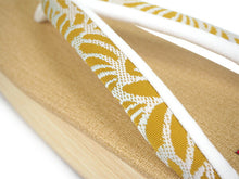 画像をギャラリービューアに読み込む, カレンブロッソ 草履 単品 M ベージュ 土台 からし色 博多織 鼻緒 レディース カフェ草履 菱屋 Calen Blosso ゾウリ カフェぞうり 女性用 カジュアル 日本製 履物 着物 きもの 和装小物