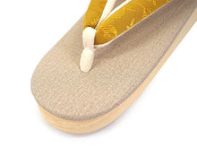 画像をギャラリービューアに読み込む, 草履 カレンブロッソ M ベージュ 土台 渋黄色 博多織 鼻緒 足が痛くなりにくい 歩きやすい レディース 女性 着物 和装 Calen Blosso