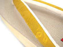 画像をギャラリービューアに読み込む, 草履 カレンブロッソ M ベージュ 土台 渋黄色 博多織 鼻緒 足が痛くなりにくい 歩きやすい レディース 女性 着物 和装 Calen Blosso