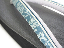 画像をギャラリービューアに読み込む, カレンブロッソ 草履 単品 M ダークグレー 土台 深青 博多織 鼻緒 レディース カフェ草履 菱屋 Calen Blosso ゾウリ カフェぞうり 女性用 カジュアル 日本製 履物 着物 きもの 和装小物