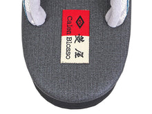 画像をギャラリービューアに読み込む, カレンブロッソ 草履 単品 M ダークグレー 土台 水色 灰紫 博多織 鼻緒 レディース カフェ草履 菱屋 Calen Blosso ゾウリ カフェぞうり 女性用 カジュアル 日本製 履物 着物 きもの 和装小物