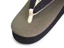 画像をギャラリービューアに読み込む, カレンブロッソ 草履 単品 M ブラウン 土台 黒 博多織 鼻緒 レディース カフェ草履 菱屋 Calen Blosso ゾウリ カフェぞうり 女性用 カジュアル 日本製 履物 着物 きもの 和装小物
