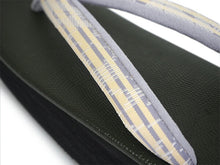 画像をギャラリービューアに読み込む, カレンブロッソ 草履 単品 L カーキグリーン 土台 イエロー グレー 博多織 鼻緒 レディース カフェ草履 菱屋 Calen Blosso ゾウリ カフェぞうり 女性用 カジュアル 日本製 履物 着物 きもの 和装小物