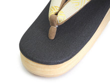 画像をギャラリービューアに読み込む, 草履 カレンブロッソ L ダークグレー 土台 ライトベージュ 黄色 博多織 鼻緒 足が痛くなりにくい 歩きやすい レディース 女性 着物 和装