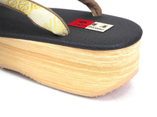 画像をギャラリービューアに読み込む, 草履 カレンブロッソ L ダークグレー 土台 ライトベージュ 黄色 博多織 鼻緒 足が痛くなりにくい 歩きやすい レディース 女性 着物 和装