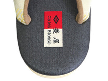 画像をギャラリービューアに読み込む, 草履 カレンブロッソ L ダークグレー 土台 ライトベージュ 黄色 博多織 鼻緒 足が痛くなりにくい 歩きやすい レディース 女性 着物 和装