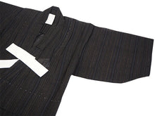 画像をギャラリービューアに読み込む, 子供 ゆかた 男の子 綿 3点セット 110 グレー ストライプ 浴衣 青 無地 帯 紗綾柄 下駄 セット こども 子ども キッズ ジュニア 和服 部屋着 送料無料 七夕 祭 花火 夏 おでかけ イベント