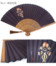 画像をギャラリービューアに読み込む, 扇子 女性用 シルク扇子 かわいい 竹久夢二 レディース レトロ 夏 タッセルつき 母の日 ギフト プレゼント
