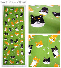画像をギャラリービューアに読み込む, 手ぬぐい 4柄 ネコ 犬 市松 舞妓 ソーイング てぬぐい 手拭い 日本製 和雑貨 ハンカチ タオル 綿 ふきん 粗品 土産 ギフト