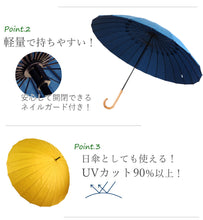 画像をギャラリービューアに読み込む, 傘 24本骨 江戸切子柄地紋 7色 日傘 UVカット しっかりとして大きいので着物着用の際にオススメ